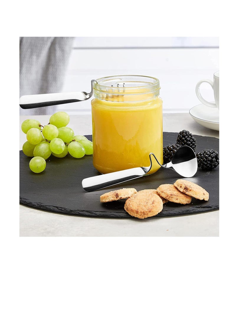 إكسفور ملعقة المربى وملعقة العسل ، 4 ملعقة العسل وملعقة العسل من الفولاذ المقاوم للصدأ ، ملعقة خليط خليط من الفولاذ المقاوم للصدأ ، ملعقة سكر دوامة ، للمربى ، اللبن ، العسل ، الجليد ، شراب - Image 2