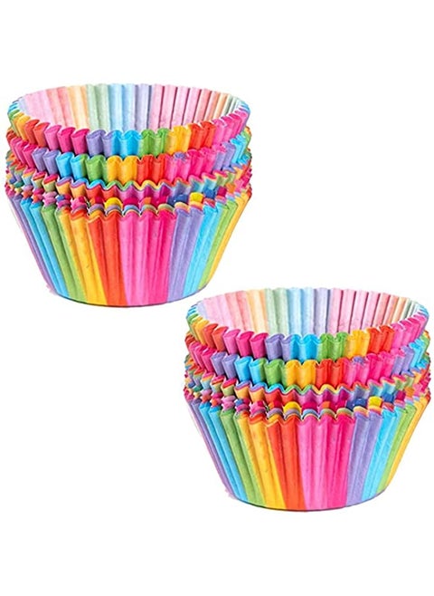 Cupcake Cases, 100pcs Paper Cupcake Liners Mini Muffin Cases Baking Wrappers for Cake Balls Pastry Cookies Dessert, 5*6.8*3.2cm, Mixed Colors