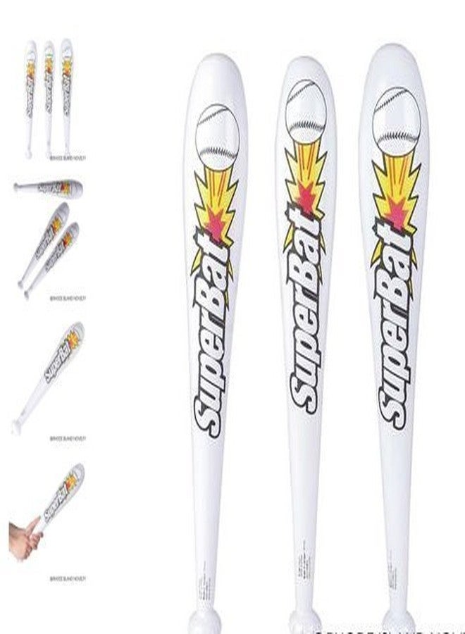 RIN (2DZ) 24" White Baseball Bat Inflates ~ Baseball Season is HERE! - Image 2