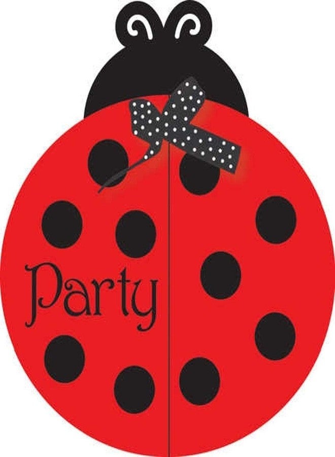 Creative Converting 895019 Ladybug Fancy Party Foldover Invitation