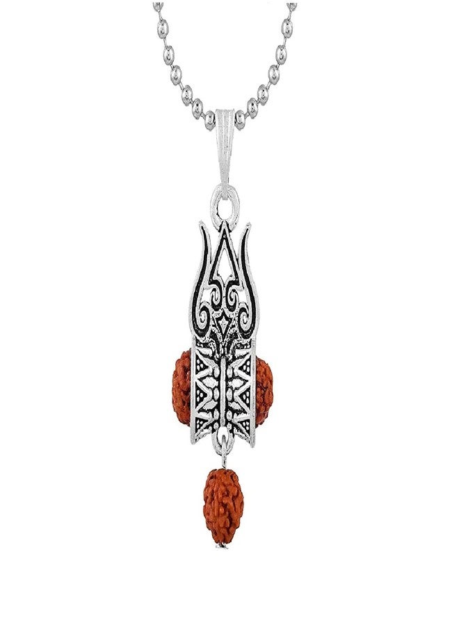 CResha Mahakal Trishul Damru Pendant Locket for Men and Women - Image 3