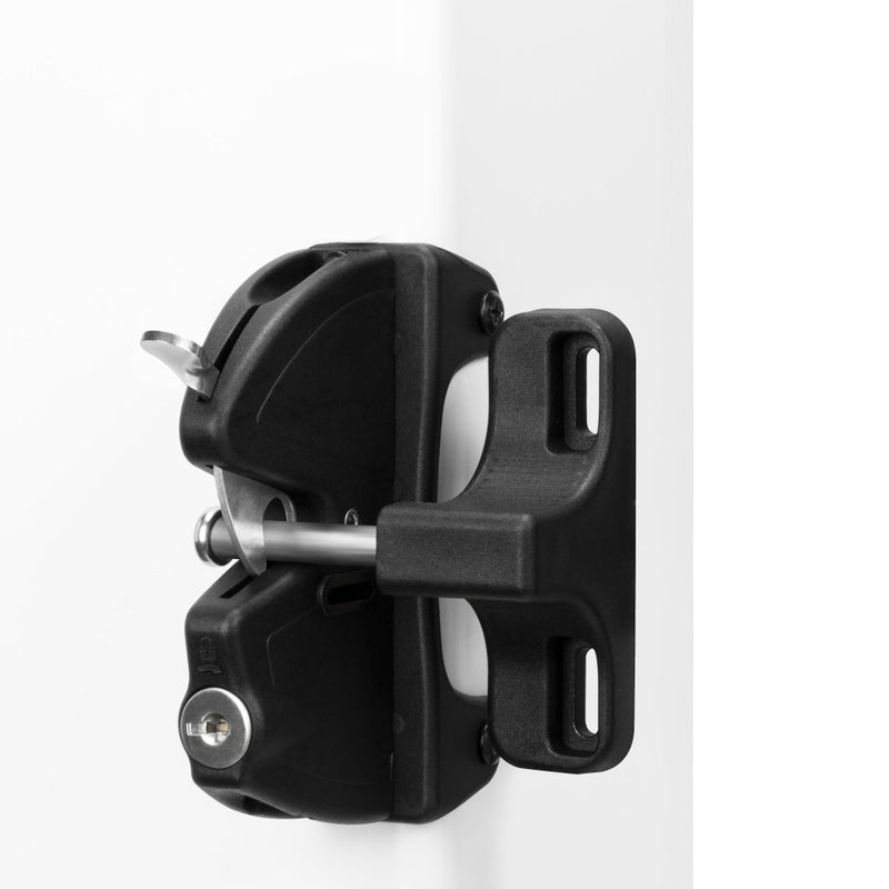 HILLMASTER Key Lockable 2 Sided Gate Latch Key,Self Locking Gate Latch Gate Fence Lock for Outdoor Gates,Locking Gate Door Lock Fence Latch Gate Hardware for Metal,Wood,Vinyl Fence,Black Finish - Image 5