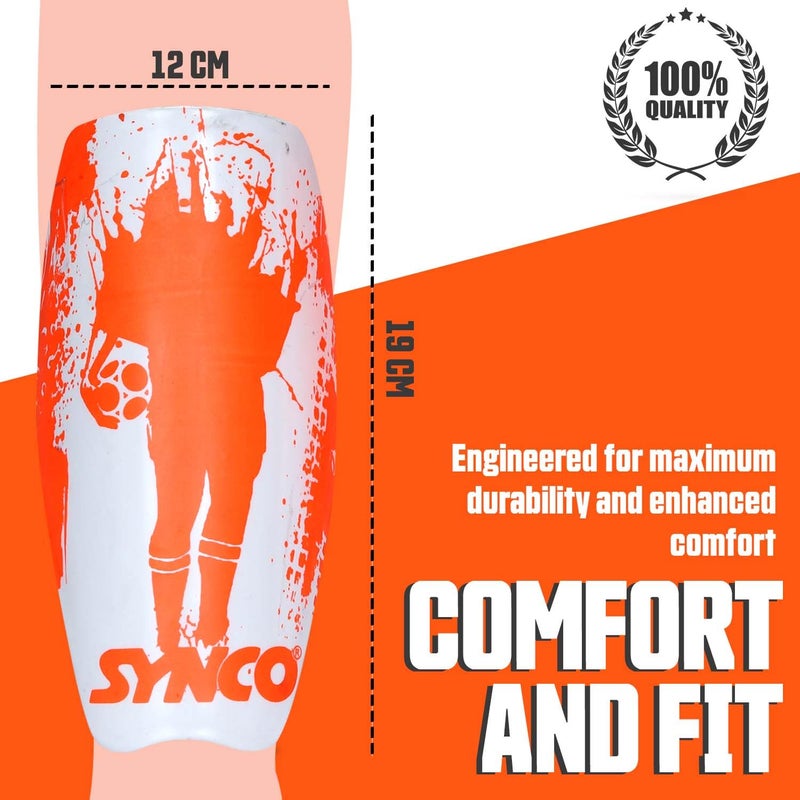 synco Fusion Shin Guard | Slipin Shin Pads for Football Training & Matches | Extra Protection and Comfort | Youth and Adults | Soccer, Hockey Protection Gear | Durable, Lightweight & Comfortable Fit - Image 5