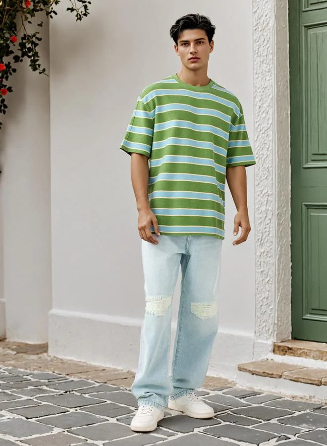 Lee Cooper Striped Crew Neck T-shirt