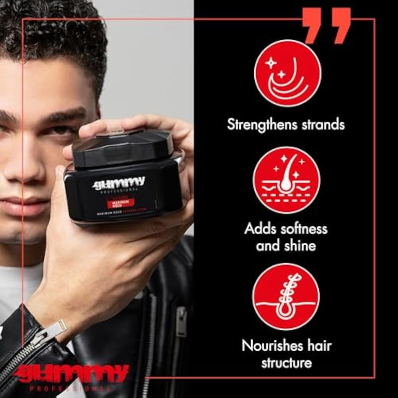 Gummy Professional Maximum Hold Hair Gel for Irresistible Shaping and Long Lasting Stability Discove - Image 3