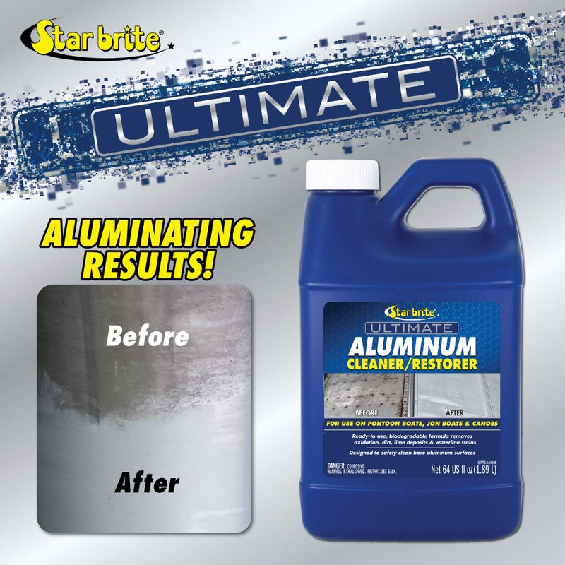 STAR BRITE Ultimate Aluminum Cleaner & Restorer - Aluminum Boat Cleaner - Perfect for Pontoon Boats, Jon Boats & Canoes (NO SPRAYER) - 64 OZ (087762) - Image 3