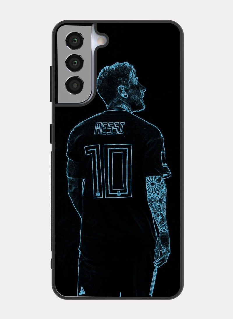 بكسلات كفر سامسونج جالكسي اس 21 بلس ليونيل ميسي اسود - Image 1