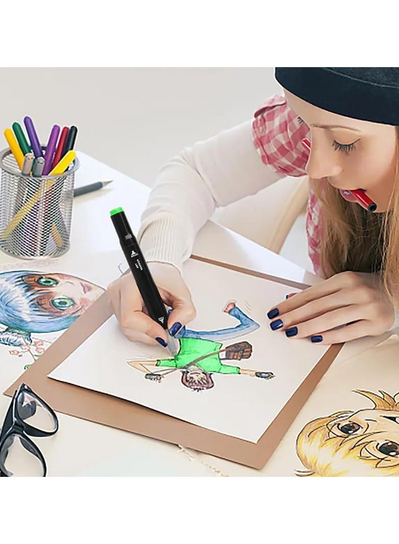 Art Marker Pen Set, Double Tip Blending Marker Set for Permanent Drawing for Kids and Adults, Artist Supplies for Coloring Pencils and Marker Projects... - Image 2