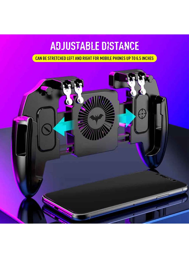 Six Finger Cooling Fan Phone Game Controller Gamepad Shooting Trigger for PUBG - wireless - Image 2