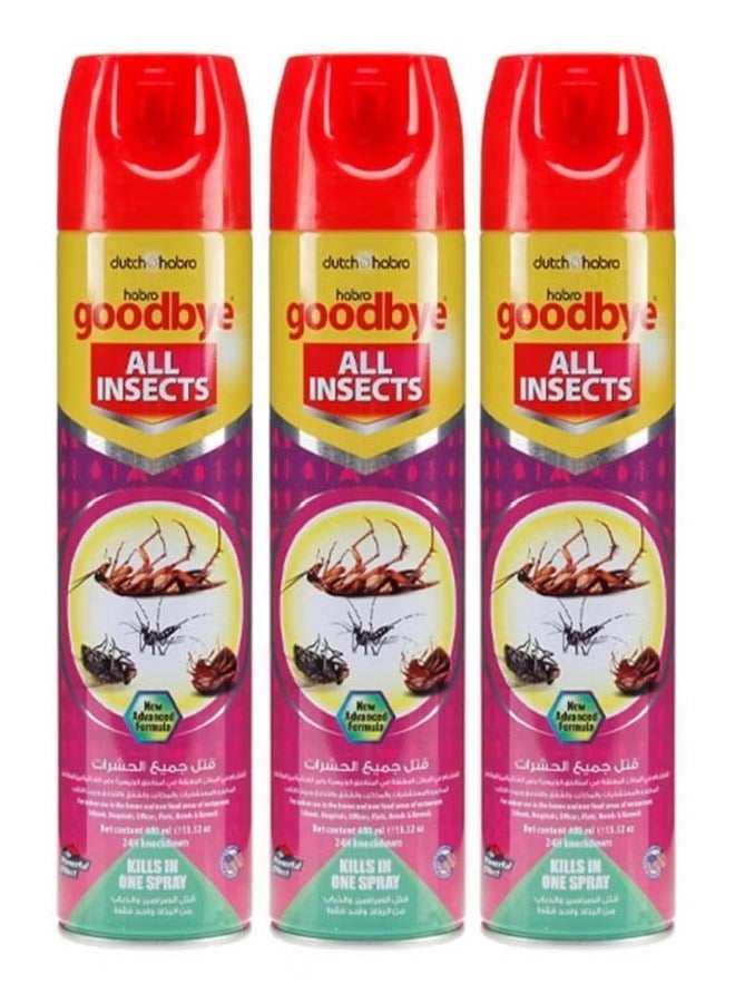 Goodbye All Insects Killer Spray - 400 ml Pack of 3 - Image 1