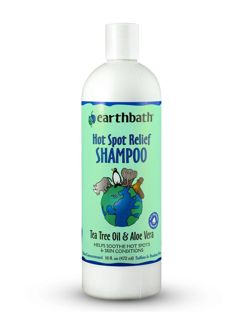earthbath Hot Spot Relief Shampoo Tea Tree Oil & Aloe Vera 16oz
