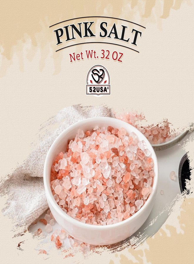 52USA Himalayan Pink Salt Coarse, Pink Himalayan Sea Salt, Coarse Grain 2 lb, Himalayan Salt, Pink Salt, Rock Salt for Grinder Refill, No Artificial Colors, No Additives, No Gluten, Kosher Certified - Image 2