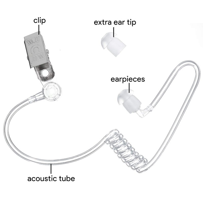 Skeleteen سماعات أذن سكيليتين سرية - ملحقات زي حارس الأمن من مكتب التحقيقات الفيدرالي ووكالة الاستخبارات المركزية للأطفال - Image 3