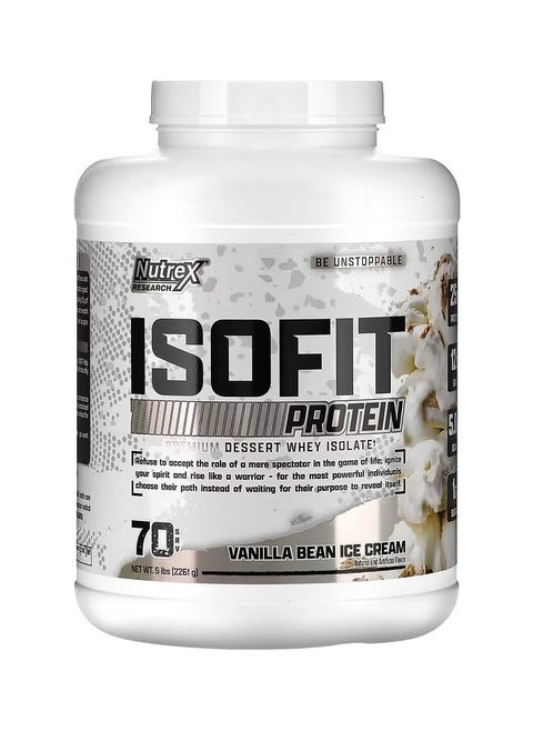 Iso Fit Whey Protein Isolate 5 lbs - Vanilla Ice Cream - 70 Servings