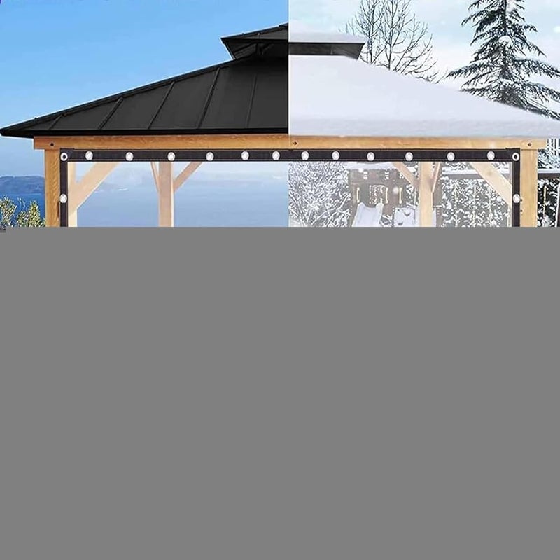 Clear Waterproof Tarp Curtain 10x13 Feet 3x4m With Grommets For Outdoor Patio Gazebo Partition Screen - Image 4