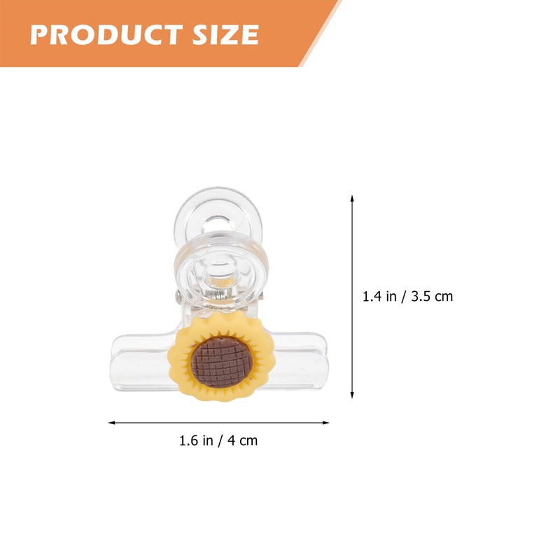 10Pcs Cute Cartoon Food Bag Clips Pineapple Carrot Sunflower Kitchen Home Organization - Image 3