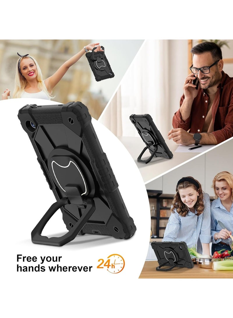 VKL Heavy Duty Protection Galaxy Tab A9 8.7inch Case Compatible with Samsung Galaxy Tab A9 8.7inch SM-X110/X115/X117 Sturdy Shockproof Cover,Protective Case W 360 Swivel Kickstand+Hand Strap+Shoulder Stra - Image 2