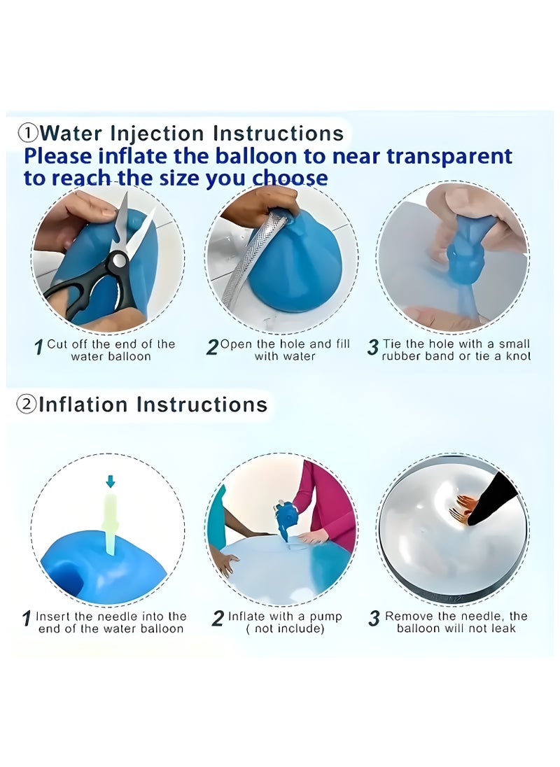 LIXADA 1pc Inflatable Bubble Ball - Transparent TPR Water-Filled Pat Ball for Outdoor Fun, Beach Play & Parties - Durable & Easy to Inflate - Ideal Birthday, School Day Gift, , Gift for Kids Age 3+  - Image 4