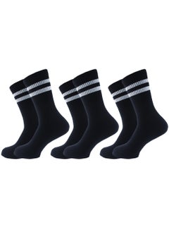 SAM SOCKS Set Of 3 Half Terry Long Socks Women Black  - Image 1