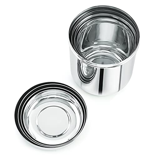 Neelam Stainless Steel 12, 22 Gauge Lazer Etching Deep Dabba, Utility Canisters, Storage Containers, Ideal for Storing Food, Durable Quality, Perfect for Daily Uses, Durable & Elegant Storage, 1900 ml - Image 3
