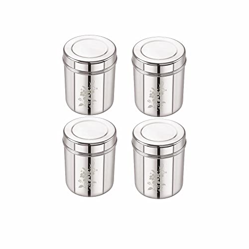 Neelam Stainless Steel 12, 22 Gauge Lazer Etching Deep Dabba, Utility Canisters, Storage Containers, Ideal for Storing Food, Durable Quality, Perfect for Daily Uses, Durable & Elegant Storage, 1900 ml - Image 2
