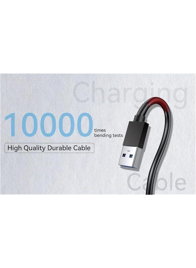 كابل شحن USB C متوافق مع وحدة تحكم PS5، سلك شاحن USB Type C سريع الشحن بطول 1 متر متوافق مع 5 وحدات تحكم PS5 Dual Sense وXbox Series X/Series S - يحتوي على روابط كابلات - Image 5
