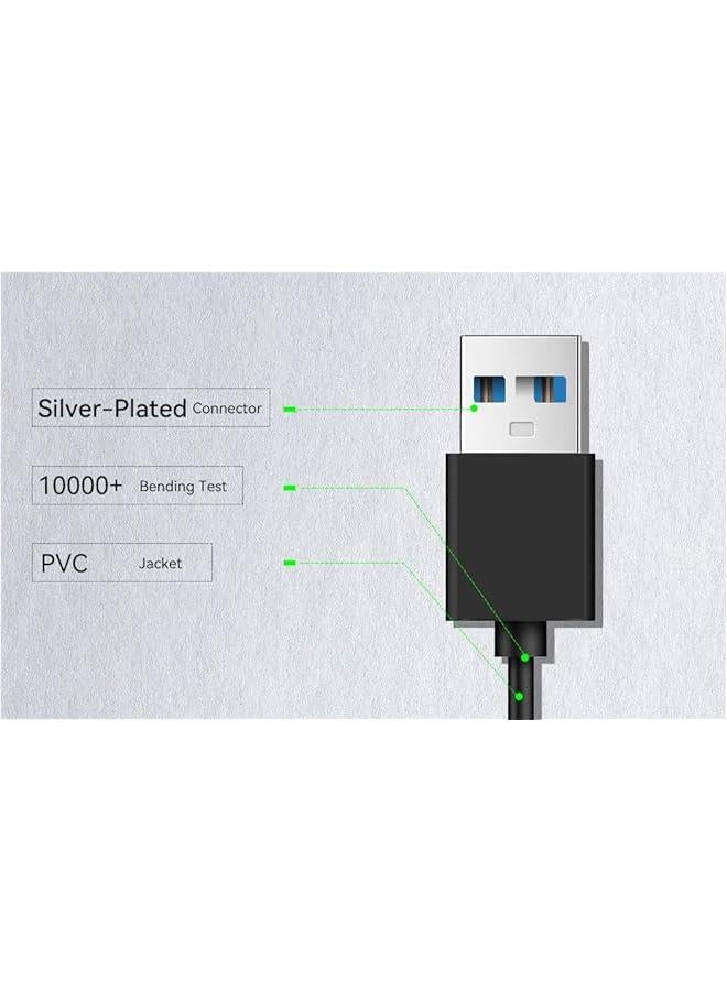 كابل شحن USB C متوافق مع وحدة تحكم PS5، سلك شاحن USB Type C سريع الشحن بطول 1 متر متوافق مع 5 وحدات تحكم PS5 Dual Sense وXbox Series X/Series S - يحتوي على روابط كابلات - Image 2