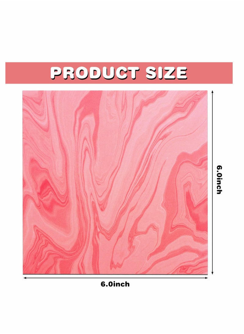 KASTWAVE 24 Sheets 6 x 6" Scrapbook Paper Marbled Scrapbook Paper Pad Single-Sided Scrapbook Paper Colorful Cardstock Paper Scrapbooking Pattern Paper Pack Cardmaking Supplies Vintage Decorative Craft Paper  - Image 4