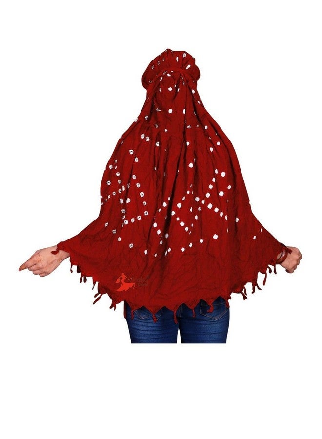 eloska world eloska world Cotton Long Scarf - Bandhani Printed Design Breathable & Sun Protection Face Scarves, Usable for Vehicle Driver Girl & Women... - Image 3