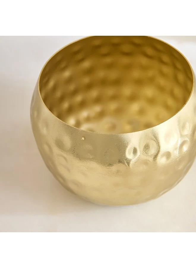 Home Box Avya Metal Hammered Tealight Holder - 10x10x7.5 cm