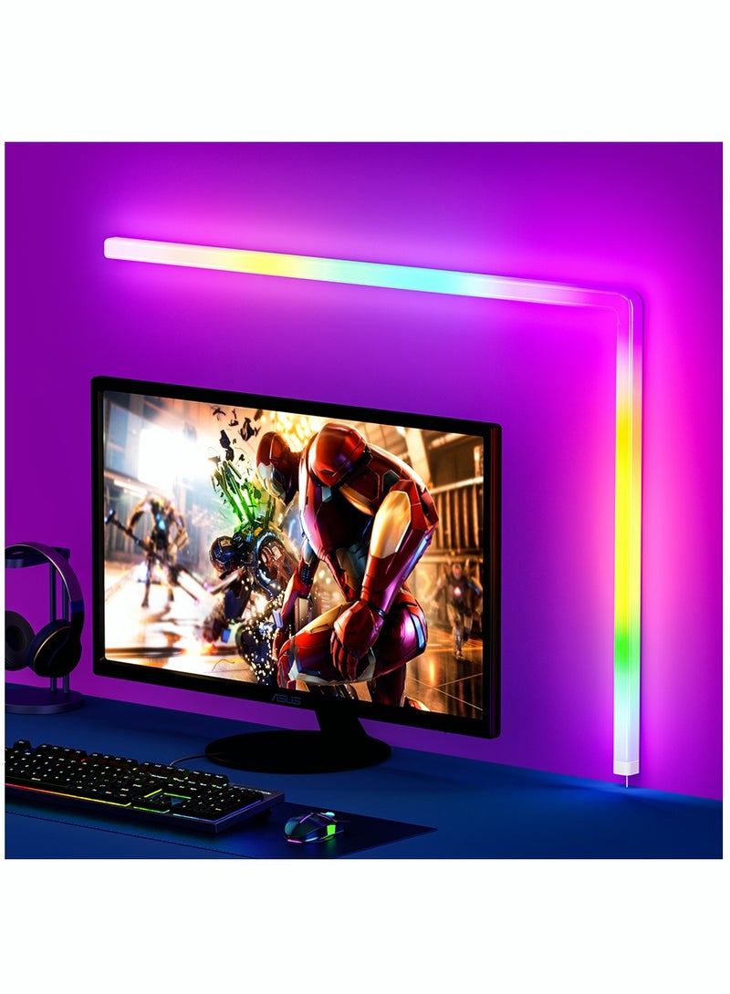 MITOYO 4 Pieces Light Bar Bluetooth APP Led Smart Night Lights RGBIC Voice Control Music Sync DIY Wall Light For TV Bedroom Game Room Bar Decora - Image 2