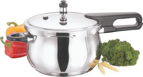 Vinod V-3.5L Splendid Plus Handi Stainless Steel Pressure Cooker, 3.5-Liter