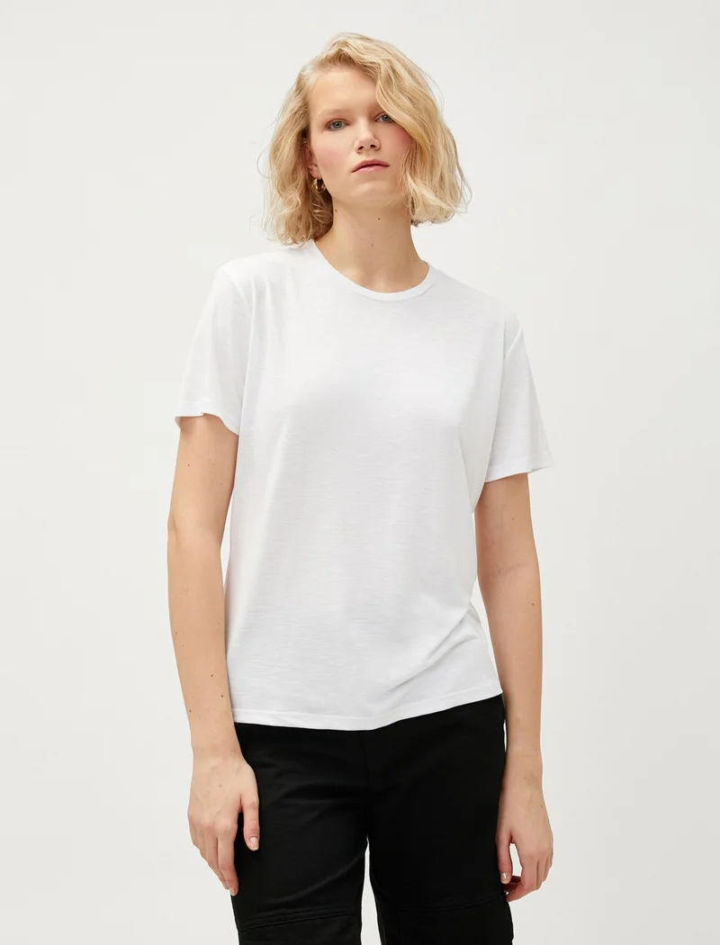 كوتون Basic Modal T-Shirt Short Sleeve