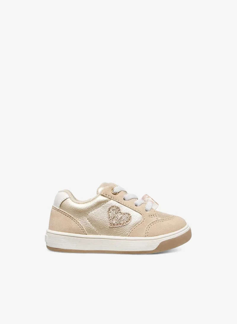 Barefeet Girls Heart Detail Sneakers