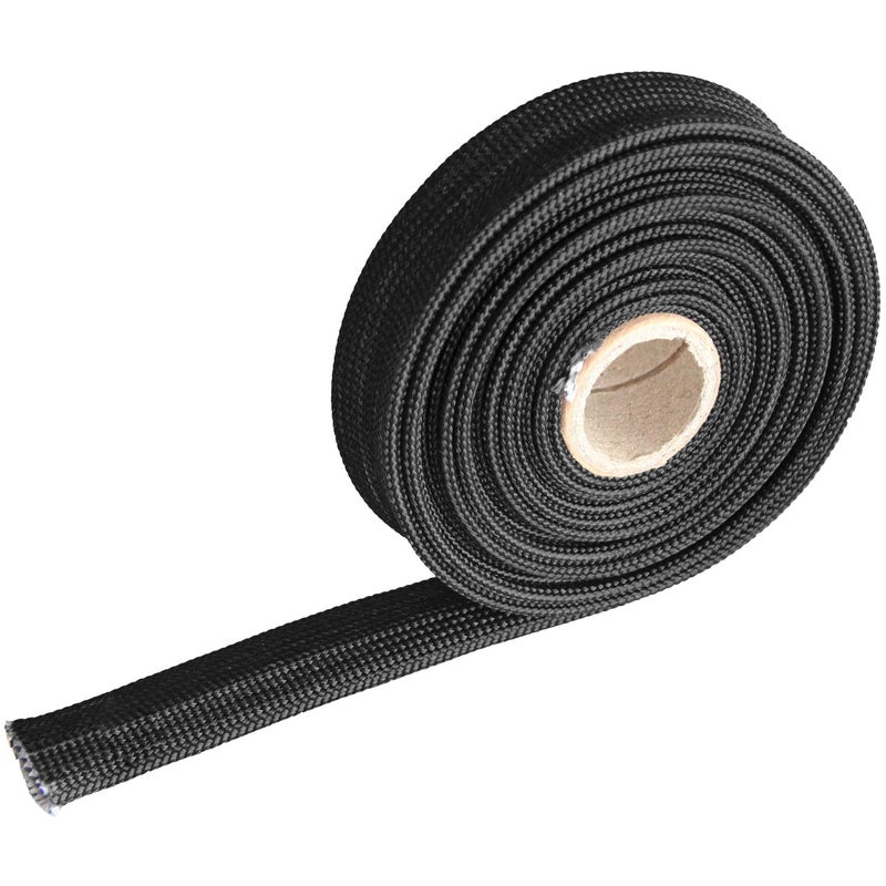 Heat Hose Fiberglass Wrap Shield Sleeve 12 ID x 10Black Adjustable Hose Heat Shield Spark Plug Wire fuel line Roll For Car Wire Loom cable Brake Line Cable