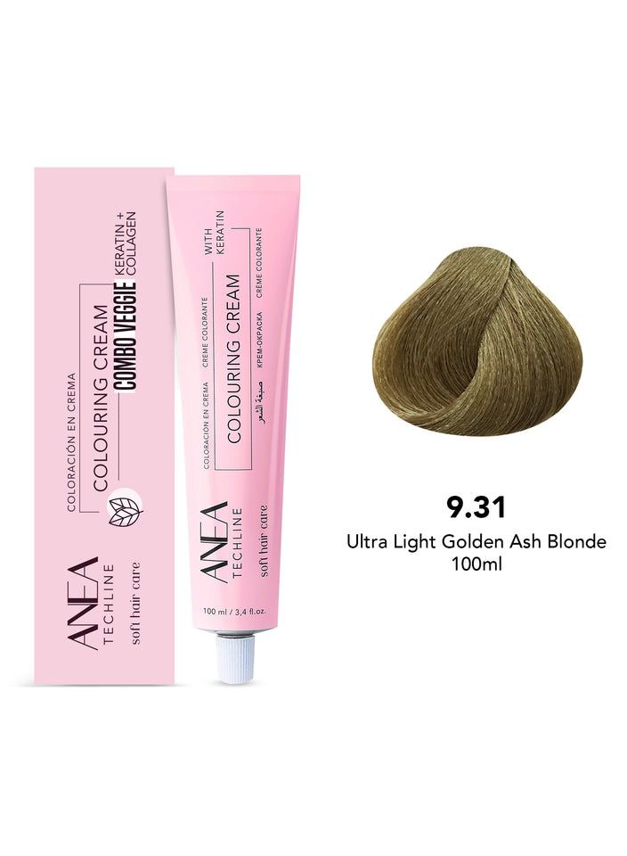 ANEA TECHLINE Anea Colouring Cream 100ml 9.31 Ultra Light Golden Ash Blonde