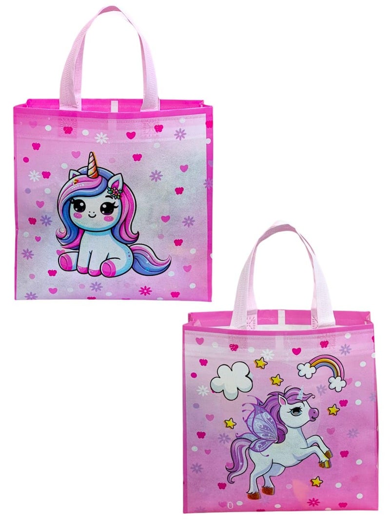 Tera13 TERA 13 Unicorn Gift Bags | Paper Bags For Return Gifts (4 pcs) Goodie Bags Paper Gift Bag | Medium Carry Bags For Gifting | Paper Bags | Medium Paper Bags | Unicorn Theme Party Favor Goodie Bag - Image 3