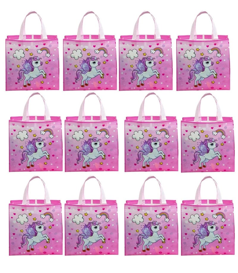 Tera13 TERA 13 Unicorn Gift Bags | Paper Bags For Return Gifts (4 pcs) Goodie Bags Paper Gift Bag | Medium Carry Bags For Gifting | Paper Bags | Medium Paper Bags | Unicorn Theme Party Favor Goodie Bag - Image 4