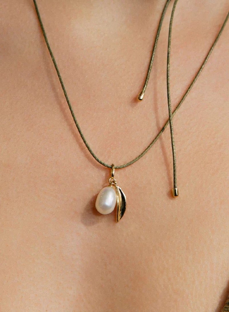 هيفانج قلادة لؤلؤ زيتوني - Image 2