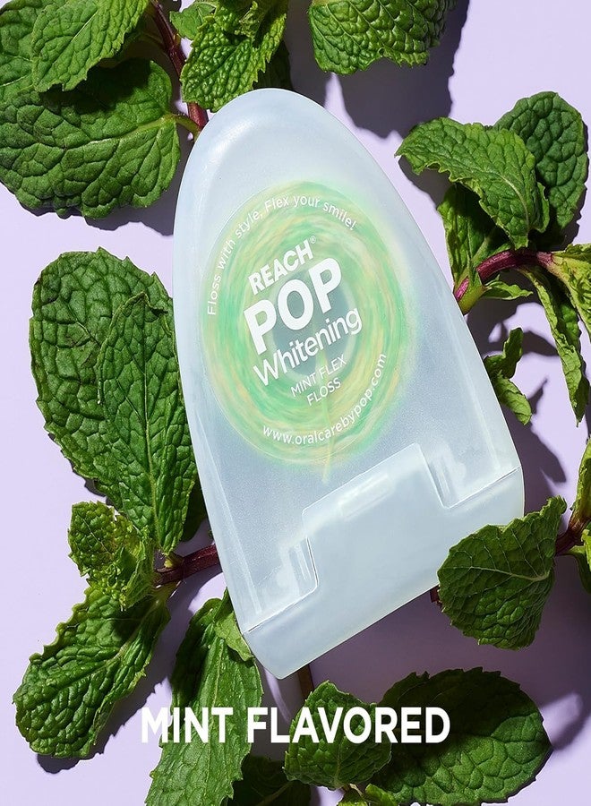 REACH POP Whitening Dental Floss – 2 Pack, Mint & Peppermint, Baking Soda Infused Vegan Wax, Teeth Whitening, Plaque Remover for Teeth, Shred Resistant, Cruelty Free, Oral Care, PFAS Free - Image 5