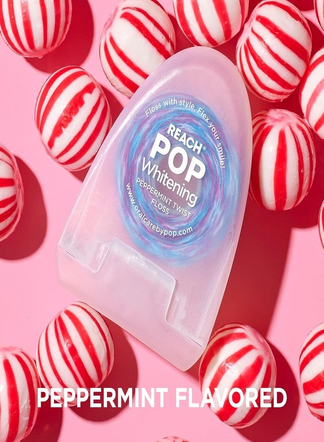 REACH POP Whitening Dental Floss – 2 Pack, Mint & Peppermint, Baking Soda Infused Vegan Wax, Teeth Whitening, Plaque Remover for Teeth, Shred Resistant, Cruelty Free, Oral Care, PFAS Free - Image 4