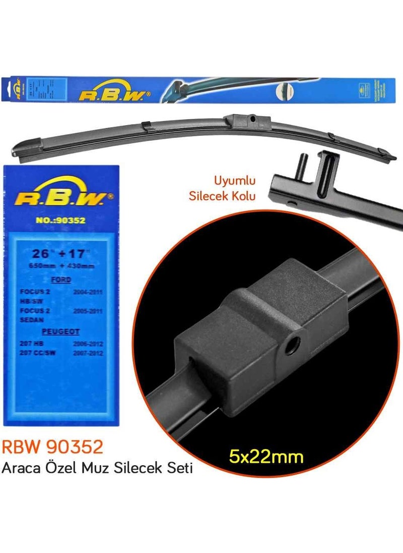RBW 90352 Ford Focus 2 Hb/Sw 2004-2011 Front Wiper Set  - Image 3