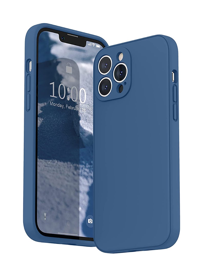 Theodor Protective Ultra Slim Fit Case Liquid Silicone Gel Cover with Full Body Protection Anti-Scratch Shockproof Case For iPhone 15 PRO LIQUID SILICON NAVY BLUE - Image 1