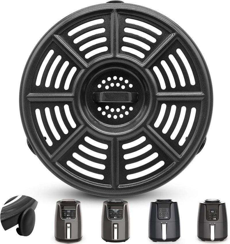 GXF Air Fryer Grill Pan for Ninja Air Fryers, 8.2 IN Premium Round Grill Plate Tray Replacement Parts with Rubber Bumpers for Ninja Foodi, Non-Stick, Dishwasher Safe - Image 1