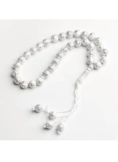 Laseta 33 Pieces Prayer Beads  White 10mm  - Image 1
