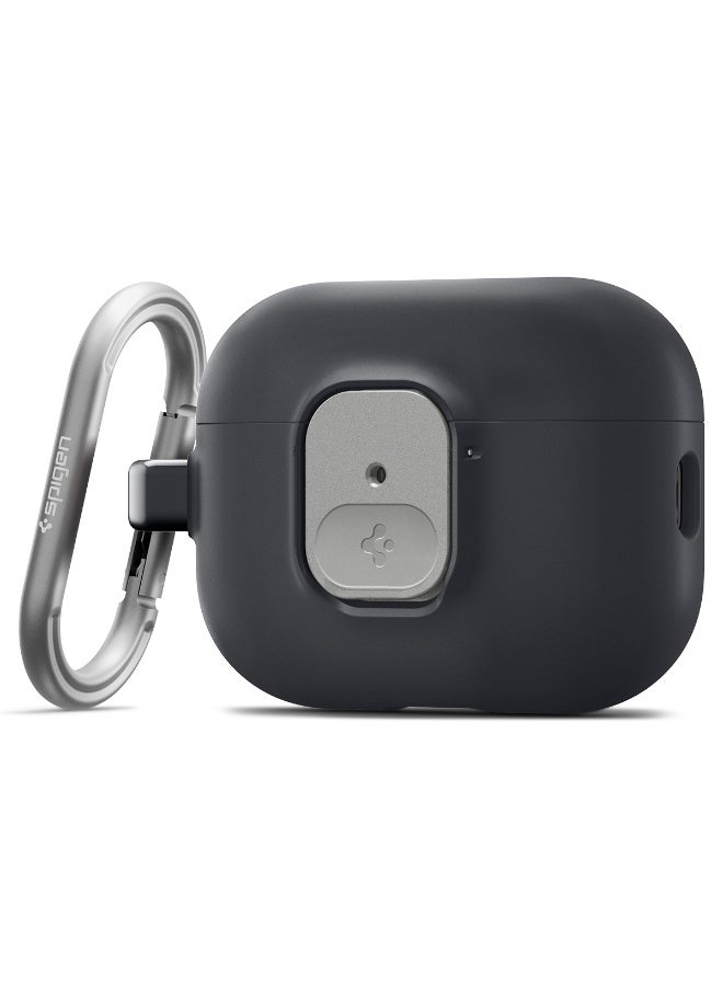 Spigen Nano Pop AirPods Pro 3 Case with Secure Lock and Carabiner, Hybrid Cover Compatible with AirPods Pro 3rd Generation (2025) - Black Sesame