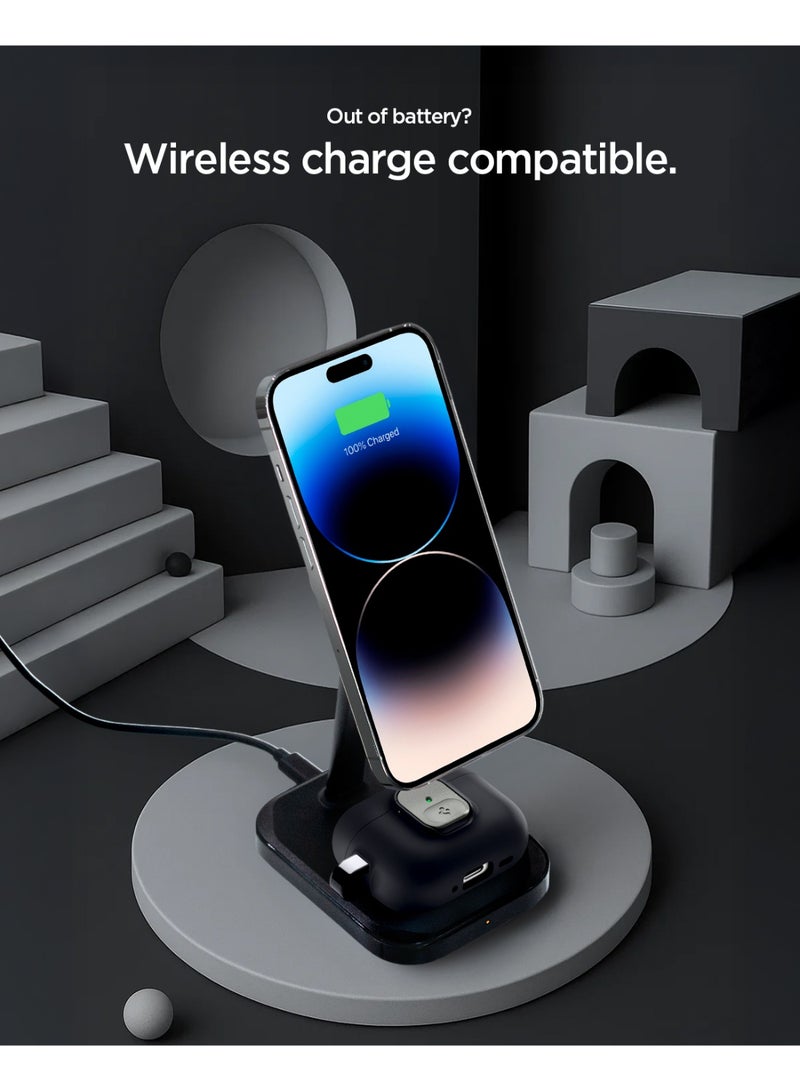 Spigen حافظة نانو بوب لأيربودز برو 3 مع قفل آمن وكارابينر، غلاف هجين متوافق مع أيربودز برو الجيل الثالث (2025) - سمسم أسود - Image 4