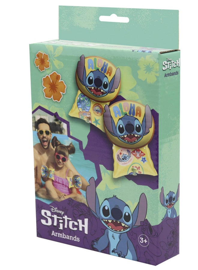 EOLO DISNEY 3D ARM BADNS - STITCH - PACKED IN COLOR BOX - 15 CM Wide - Image 1