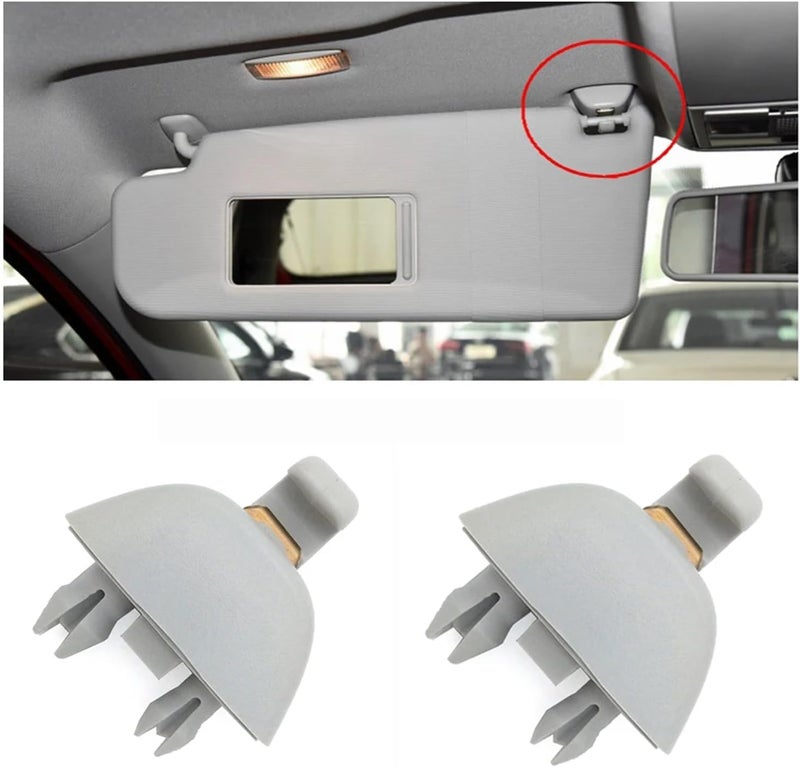 QASULER Gray Sun Visor Clip Set - Image 3