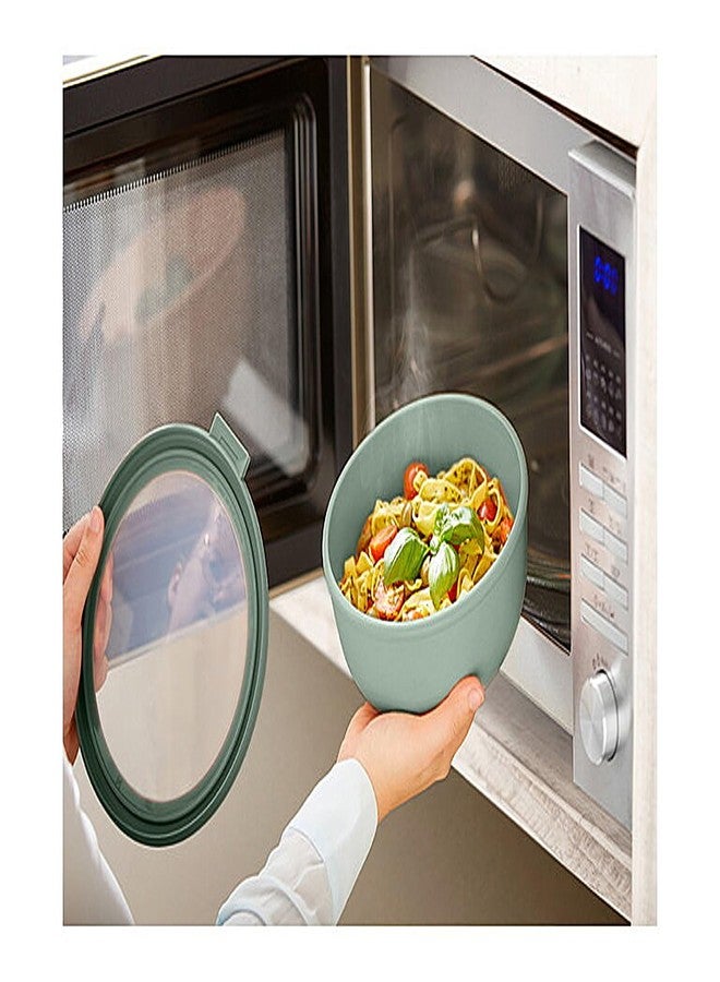 Mepal Cirqula 101oz/3,000ml Multi Food Storage & Serving Bowl with Transparent Lids | Perfect for Food Prep | Microwave & Dishwasher Safe | Nordic Blue | Made in Holland - Image 5